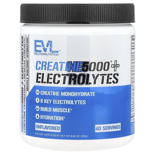Основное фото товара Электролиты, Creatine5000 Plus Electrolytes Unflavored, 250 г