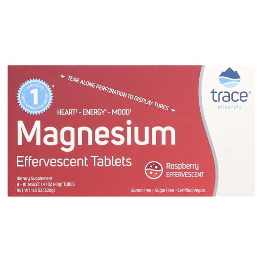 Основне фото товара Magnesium Effervescent Tablets Raspberry, Магній, 10 таблеток