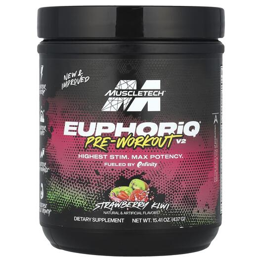 Основне фото товара EuphoriQ Pre-Workout V2 Strawberry, Передтренувальний комплекс, 4