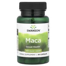 Maca 500 mg Мака Перуанская Swanson 60 капсул