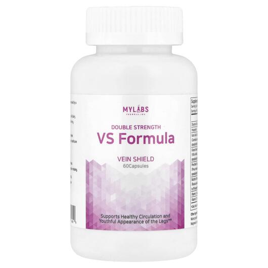 Основне фото товара Mylabs, VS Formula Double Strength, Підтримка вен ніг, 60 капсул