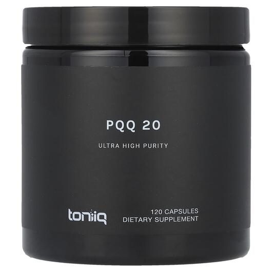 Основне фото товара Toniiq, PQQ 20 20 mg, Вітамін B14 Пірролохінолінхінон, 120 капсул