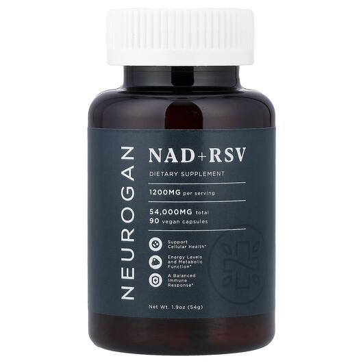 Основне фото товара Neurogan Health, NAD + RSV, Нікотинамід НАД+, 90 капсул