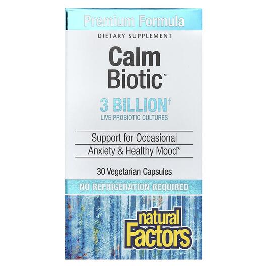 Основное фото товара Natural Factors, Пробиотики, Calm Biotic 3 Billion, 30 капсул