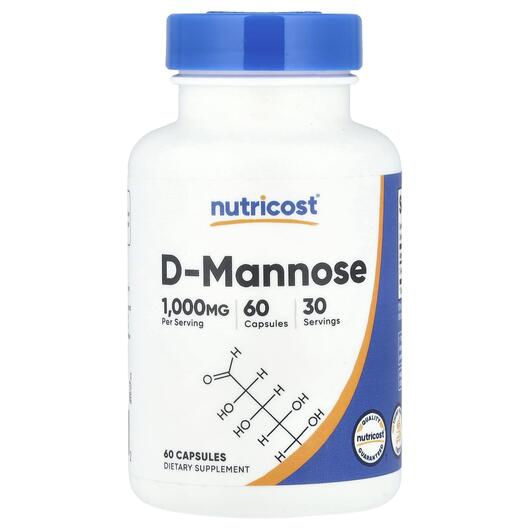 Основное фото товара Nutricost, Д-манноза, D-Mannose 1000 mg, 60 капсул