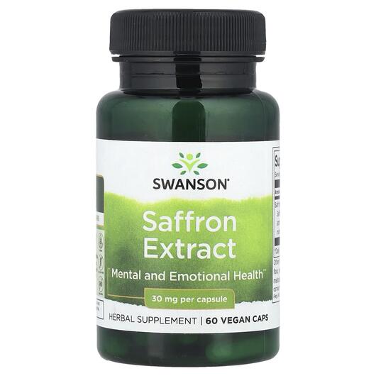 Основне фото товара Swanson, Saffron Extract 30 mg, Шафран, 60 капсул
