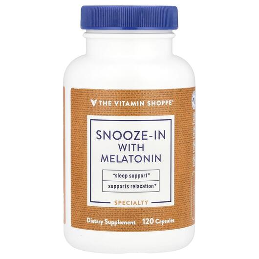 Основне фото товара TheVitaminShoppe, Snooze-In With Melatonin, Мелатонін, 120 капсул