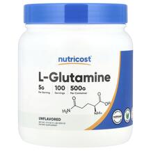 L-Glutamine Unflavored L-Глутамин Nutricost 500 г