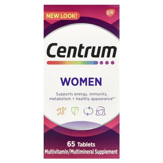 Основное фото товара Centrum, Витамины для женщин, Women Multivitamin, 65 таблеток