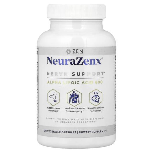 Основное фото товара Поддержка стресса, NeuraZenx Nerve Support, 120 капсул