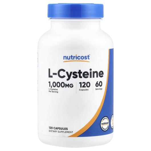 Основное фото товара Nutricost, L-Цистеин, L-Cysteine, 120 капсул