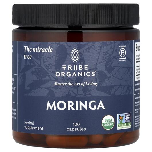 Основне фото товара Tribe Organics, Moringa 1800 mg, Моринга, 120 капсул