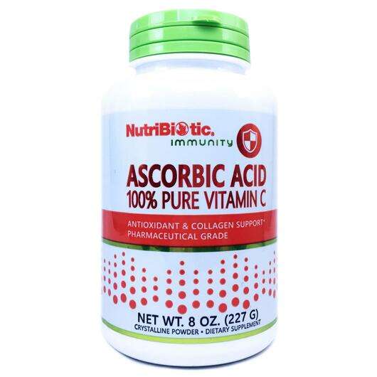 Основне фото товара NutriBiotic, Ascorbic Acid 100% Pure, Вітамін C в порошку, 227 г