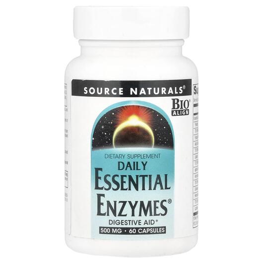 Основное фото товара Ферменты, Daily Essential Enzymes 500 mg, 60 капсул