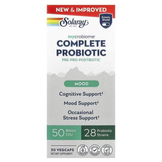 Основне фото товара Mycrobiome Complete Probiotic Mood, Пробіотики, 30 капсул
