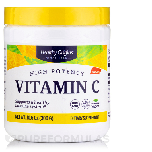 Основне фото товара Healthy Origins, Vitamin C Powder, Вітамін C, 300 г