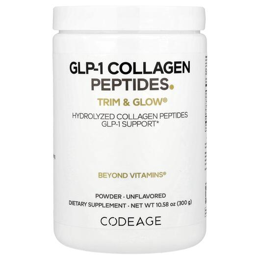 Основне фото товара GLP-1 Collagen Peptides Trim & Glow Unflavored, Колаген, 300 
