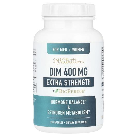 Основне фото товара SMNutrition, DIM Extra Strength 400 mg, Дііндолілметан, 90 капсул