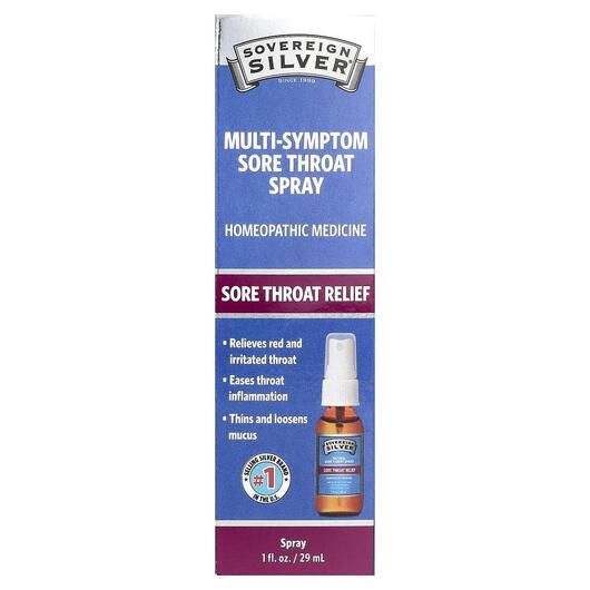 Основне фото товара Multi-Symptom Sore Throat Spray, Спрей для горла, 29 мл