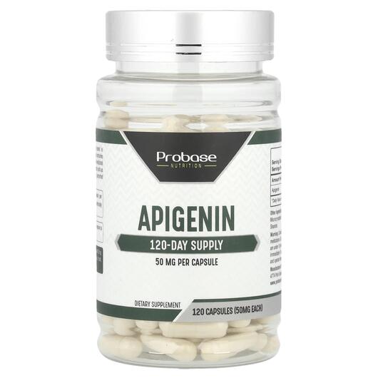 Основне фото товара Probase Nutrition, Apigenin 50 mg, Апігенін, 120 капсул