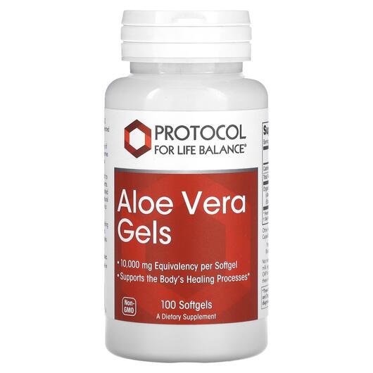 Основне фото товара Protocol for Life Balance, Aloe Vera Gels, Алое вера, 100 капсул