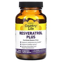 Ресвератрол Resveratrol Plus Country Life 120 капсул
