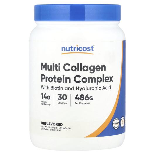 Основне фото товара Multi Collagen Protein Complex with Biotin and Hyaluronic, Колаге