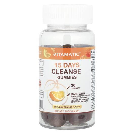 Основне фото товара 15 Days Cleanse Gummies Natural Orange, Детокс та очищення, 30 та