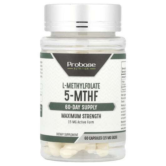 Основне фото товара L-Methylfolate 5-MTHF 15 mg, Метилфолат, 60 капсул