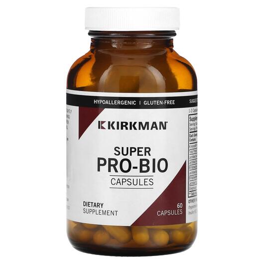 Основное фото товара Kirkman, Пробиотики, Super Pro-Bio 75 Billion CFUs, 60 капсул