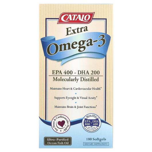 Основне фото товара CATALO, Extra Omega-3, Омега 3, 180 капсул