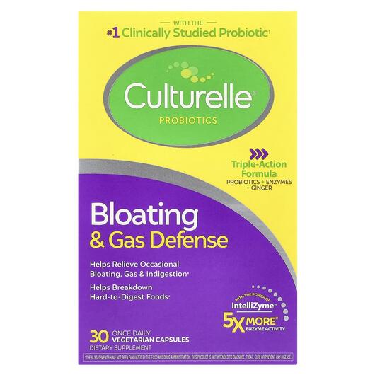Основне фото товара Probiotics Bloating & Gas Defense, Пробіотики, 30 капсул