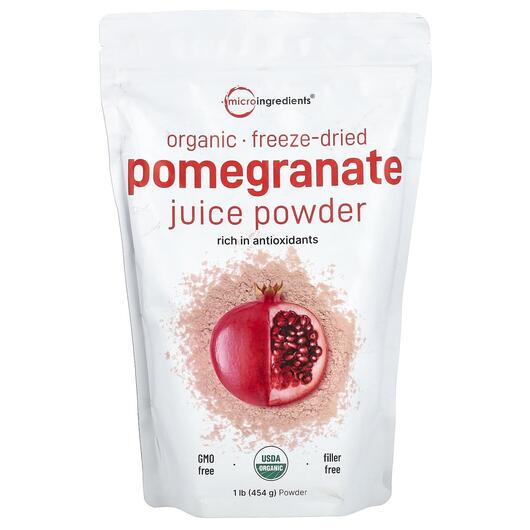 Основне фото товара Organic Freeze-Dried Pomegranate Juice Powder, Гранат, 454 г