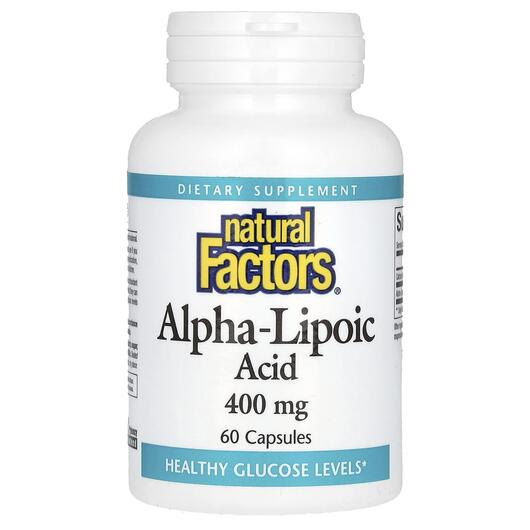 Основне фото товара Alpha-Lipoic Acid 400 mg, Альфа-ліпоєва кислота, 60 капсул