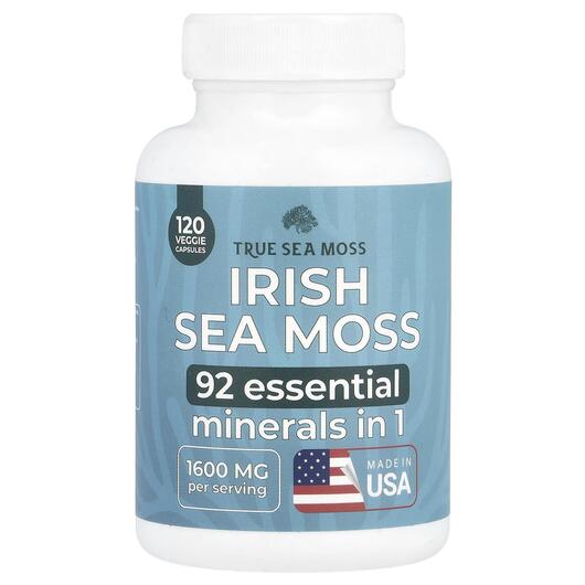 Основне фото товара Irish Sea Moss 1600 mg, Ірландський морський мох, 120 капсул
