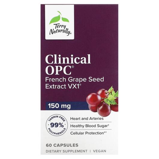 Основне фото товара Clinical OPC 150 mg, Екстракт виноградних кісточок, 60 капсул