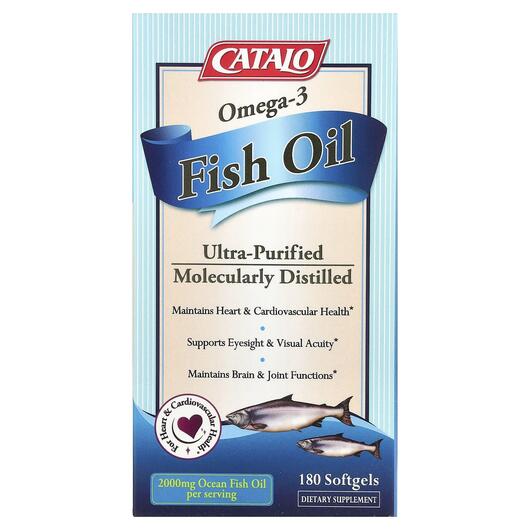 Основное фото товара CATALO, Омега 3, Omega-3 Fish Oil 2000 mg, 180 капсул
