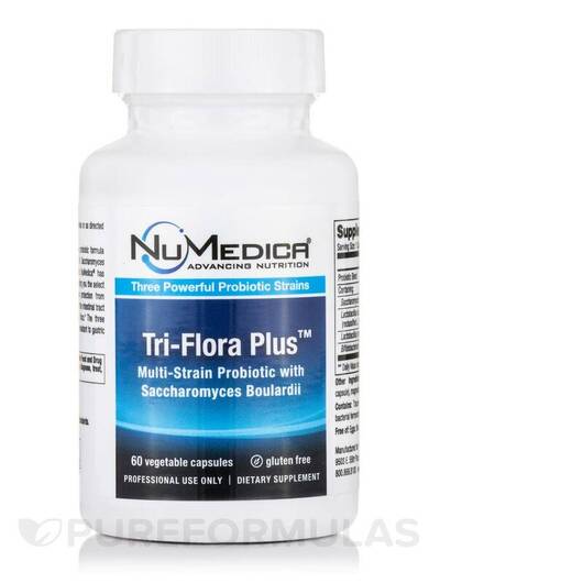 Основное фото товара NuMedica, Поддержка кишечника, Tri-Flora Plus, 60 капсул