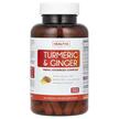 Фото товару Turmeric & Ginger with Bioperine, Куркумін и Імбир, 90 капсул