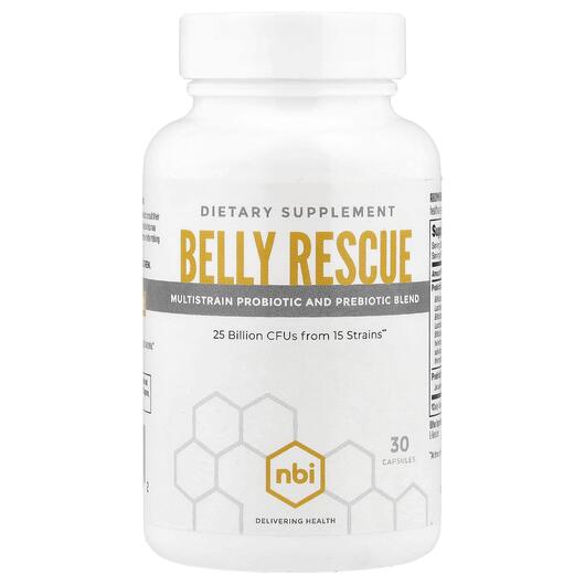 Основне фото товара NBI Health, Belly Rescue, Пробіотики, 30 капсул