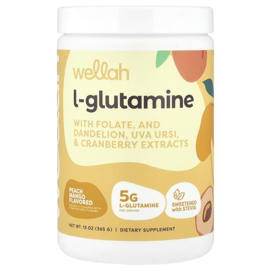 Основне фото товара Wellah, L-Glutamine Peach Mango, L-Глутамін, 365 г