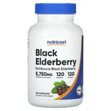 Чорна Бузина Black Elderberry 5750 mg Nutricost 120 капсул