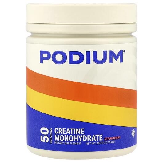 Основне фото товара Podium Nutrition, Creatine Monohydrate Strawberry, Креатин, 360 г