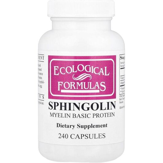 Основне фото товара Ecological Formulas, Sphingolin, Сфінголін, 240 капсул