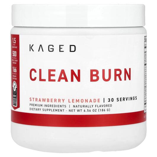 Основне фото товара Kaged, Clean Burn Strawberry Lemonade, Жироспалювачі, 186 г