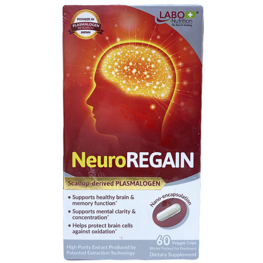 Основне фото товара LABO Nutrition, NeuroREGAIN, Плазмалоген, 60 капсул