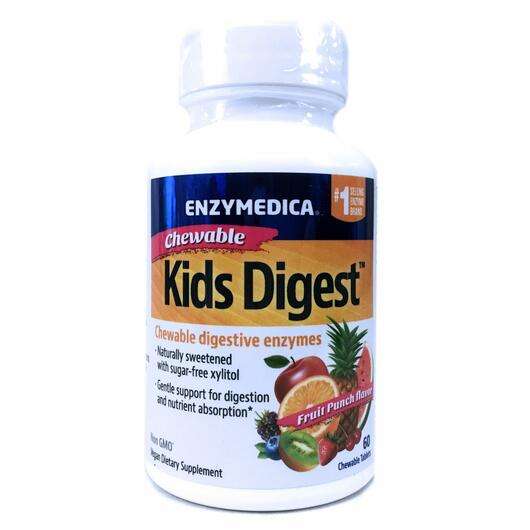 Основне фото товара Enzymedica, Kids Digest Chewable, Жувальні ферменти, 60 капсул