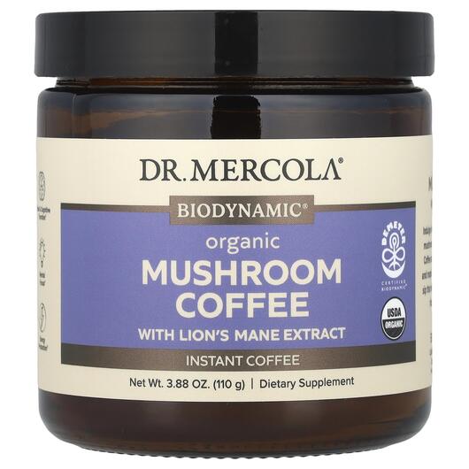 Основне фото товара Organic Mushroom Coffee with Lion's Mane Extract Instant, Гр