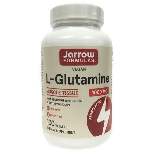 Основне фото товара Jarrow Formulas, L-Glutamine 1000 mg, L-Глутамін 1000 мг, 100 ...