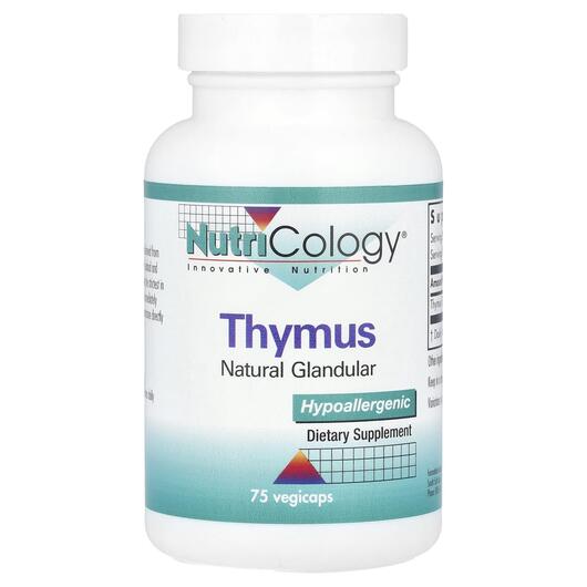 Основне фото товара Nutricology, Thymus, Тимус, 75 капсул